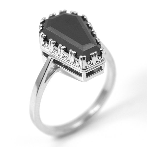 black coffin ring